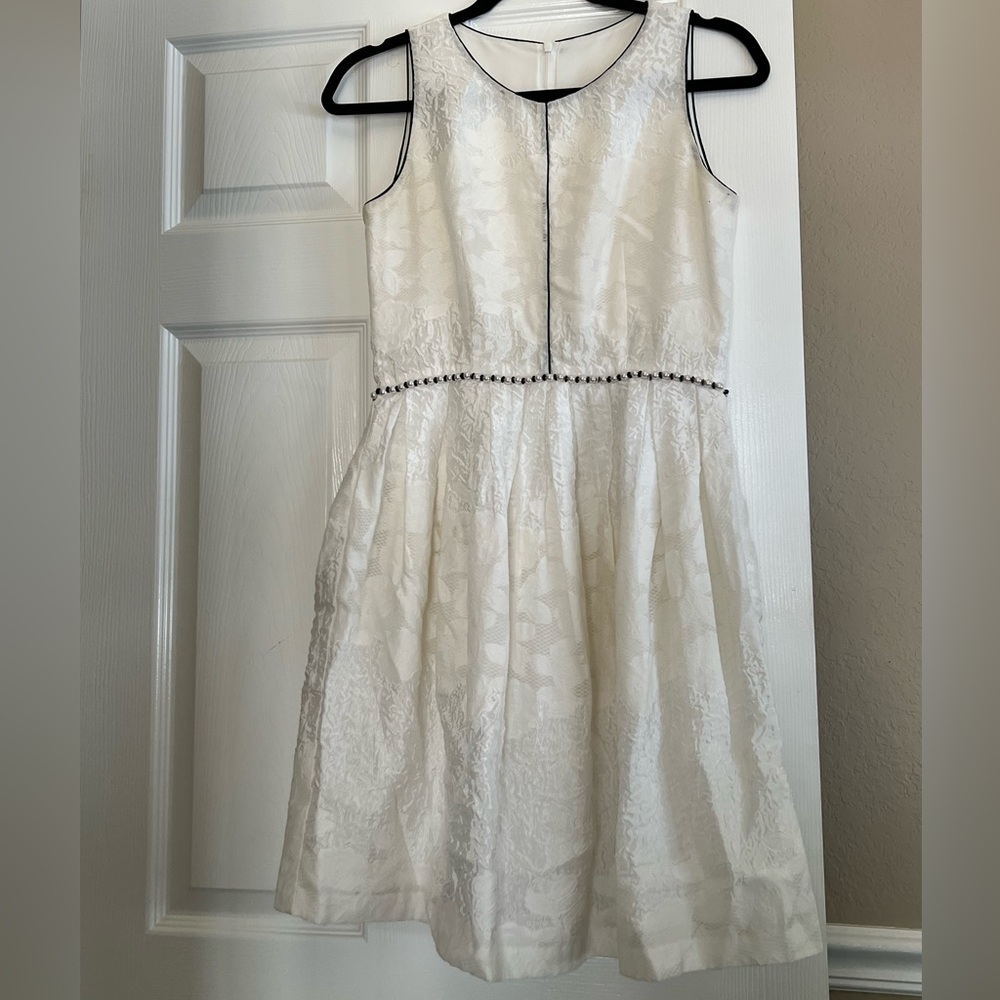 Elegant White Beaded Dress